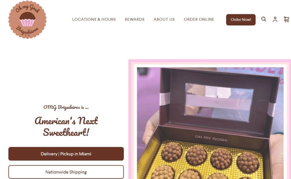 Homepage of Oh My Gosh Brigadeiros / omgbrigadeiros.com
Link:
https://www.omgbrigadeiros.com/