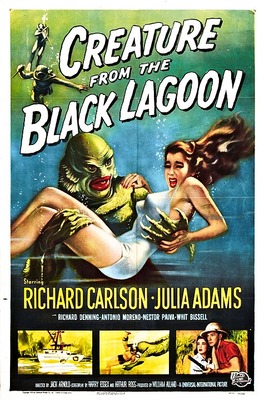 Advertising poster for the film Creature from the Black Lagoon (1954) / Wikipedia / Reynold Brown

Link: https://en.wikipedia.org/wiki/Creature_from_the_Black_Lagoon#/media/File:Creature_from_the_Black_Lagoon_poster.jpg