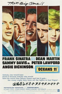 Theatrical release poster for the film Ocean's 11 / Wikipedia / Warner Bros.

Link: https://en.wikipedia.org/wiki/Ocean%27s_11#/media/File:Ocean's_11_(1960_film_poster).jpeg 