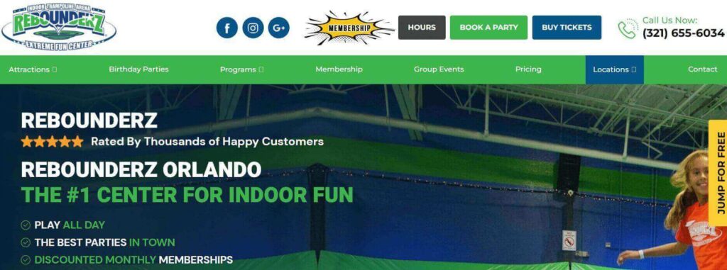 Homepage of Rebounderz Orlando / rebounderz.com
Link:
https://www.rebounderz.com/city/orlando/