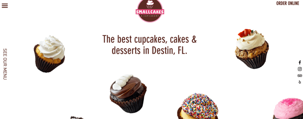 Homepage of Smallcakes of Destin / smallcakesdestin.com
Link:
https://www.smallcakesdestin.com/