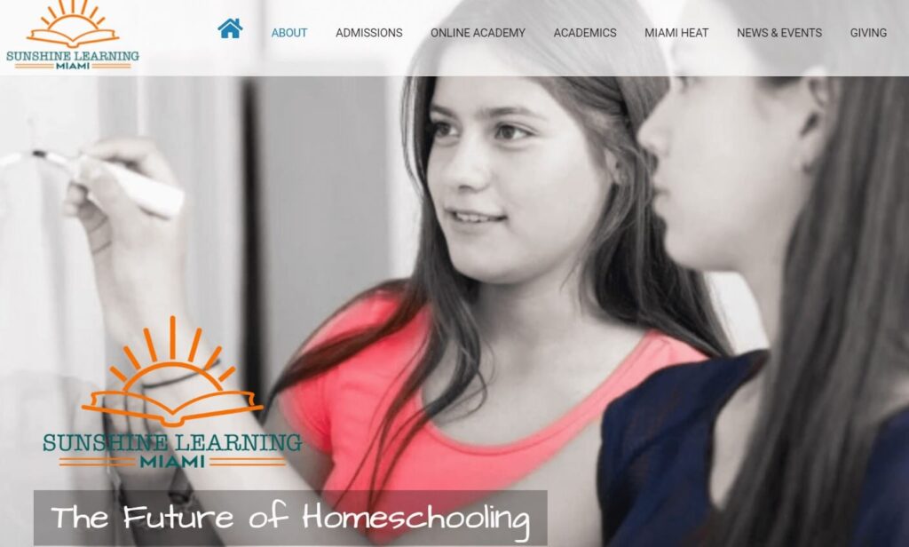 Homepage of Sunshine Learning Miami / mysunshinelearning.com
Link:
https://www.mysunshinelearning.com/