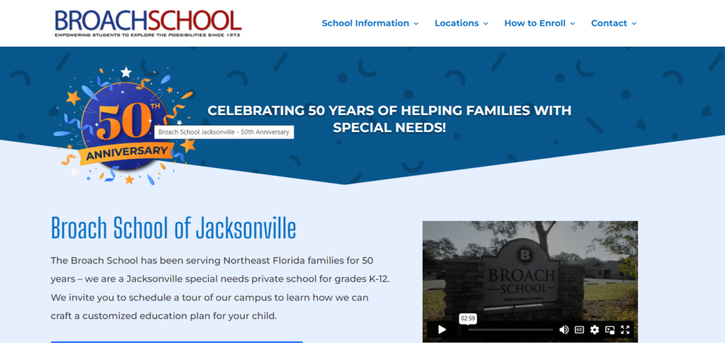 Homepage of The Broach School of Jacksonville / broachschool.com
Link:
https://broachschool.com/