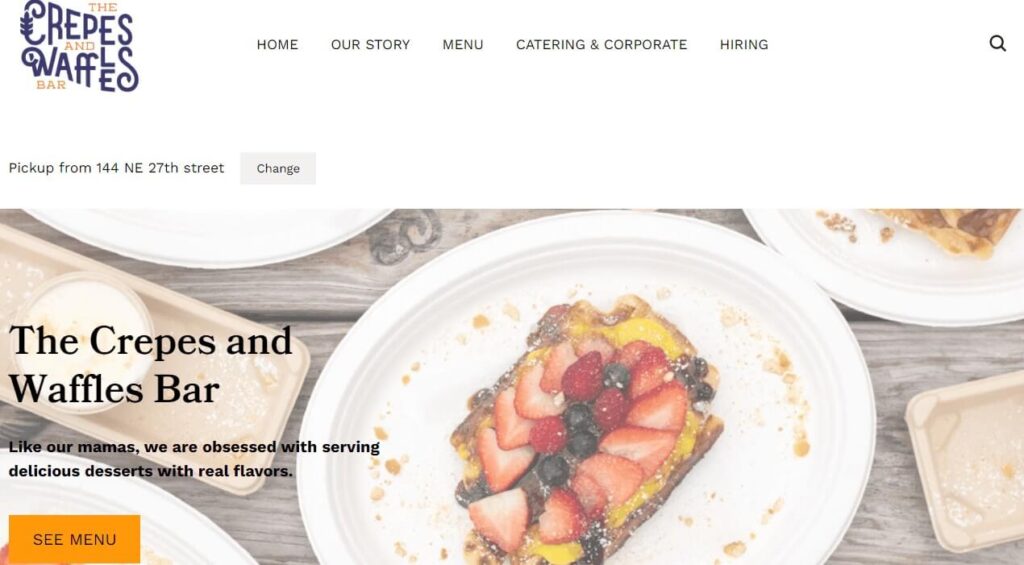 Homepage of The Crepes and Waffles Bar / thecrepesandwafflesbar.com
Link:
https://www.thecrepesandwafflesbar.com/