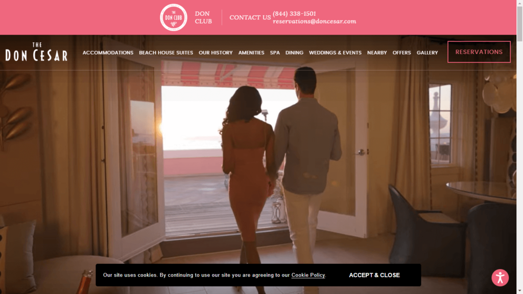 Homepage of The Don CeSar's Website / doncesar.com