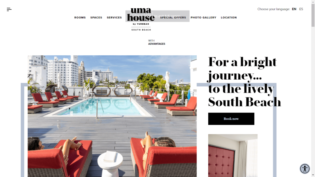 Homepage of Uma House's Website / umahousesouthbeach.com