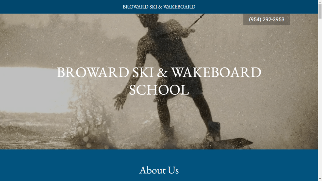 Homepage of Broward Ski & Wakeboard School's Website / browardski.net