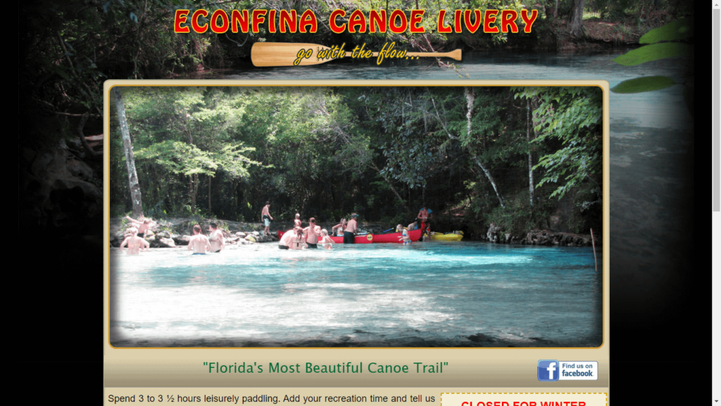Homepage of Econfina Creek's Website / canoeeconfinacreek.net