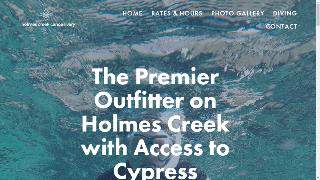 Homepage of Holmes Creek Canoe Livery's Website / holmescreekcanoe.com