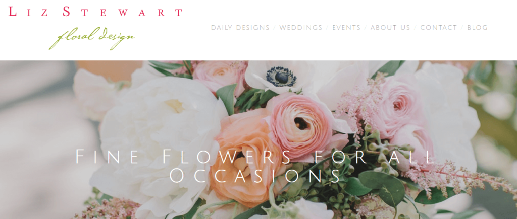 Homepage of Liz Stewart Floral Design / lizflowers.com