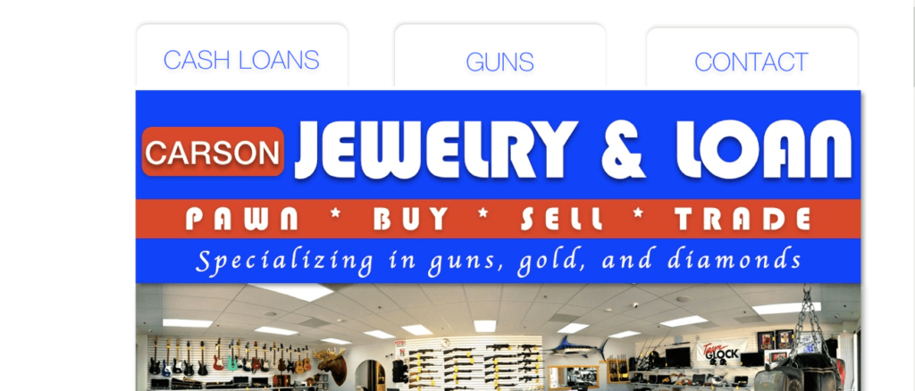 Homepage of Carson's Pawn Shop / carsonpawn.com