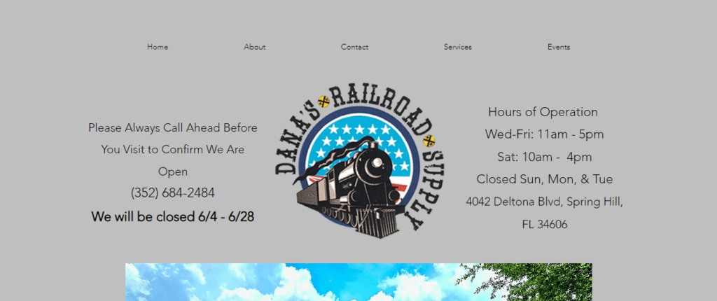 Homepage of Dana's Railroad Supply / danasrailroadsupply.com