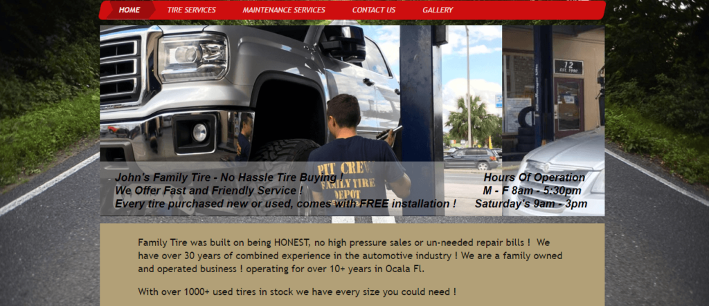 Homepage of Family Tire & Auto Center / familytireocala.com