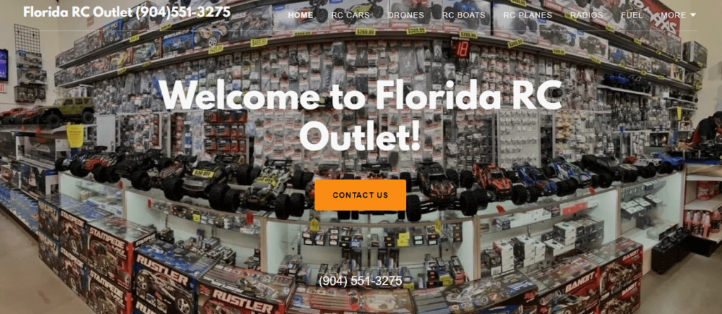 Homepage of Florida RC Outlet / floridarcoutlet.com