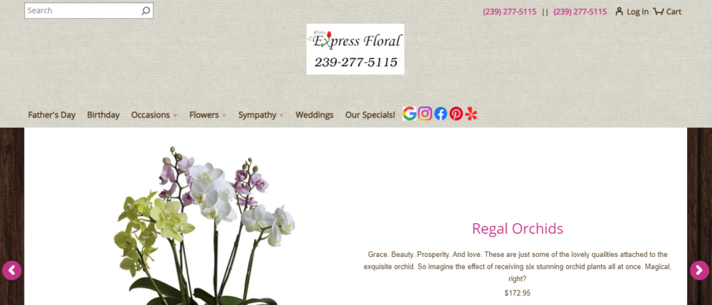 Homepage of Ft. Myers Express Floral & Gifts / xpressfloral.net