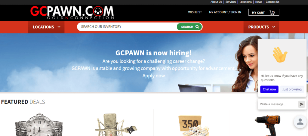 Homepage of GC Pawn Lakeland / gcpawn.com