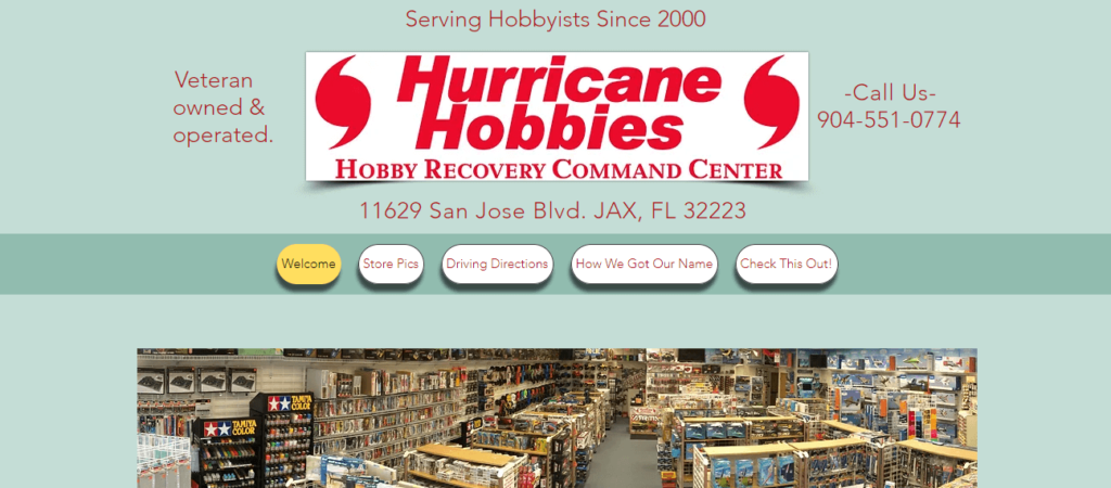 Homepage of Hurricane Hobbies / hurricanehobbies.net
