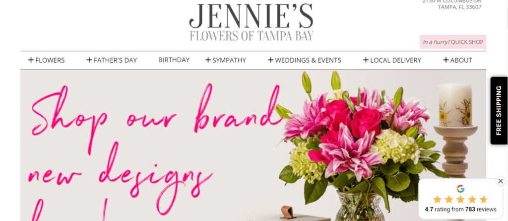 Homepage of Jennie Flowers / jennies.com