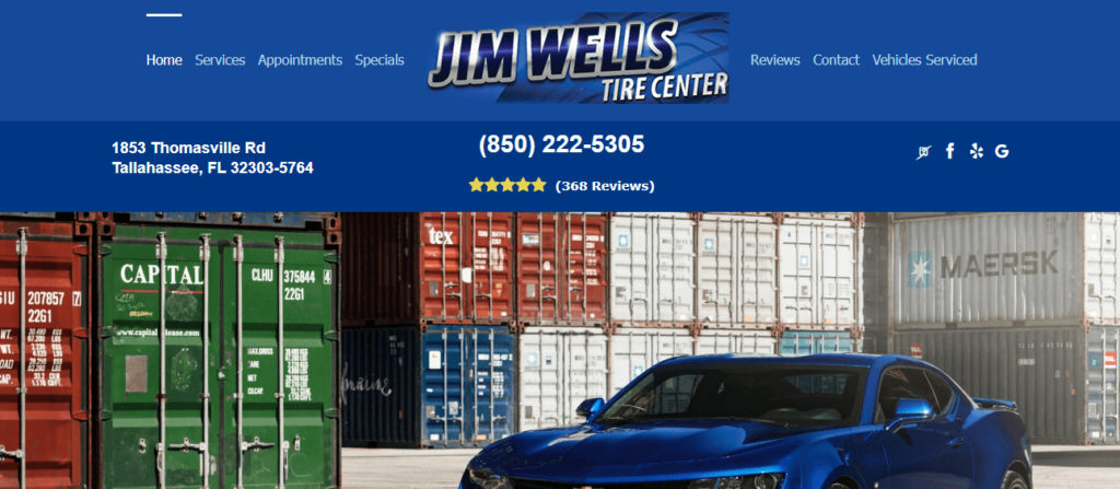 Homepage of Jim Wells Tire Center / jimwellstire.com