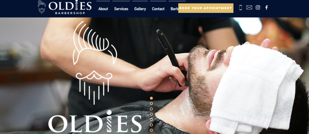 Homepage of Oldies Barber Shop / oldiesbarbershop.com