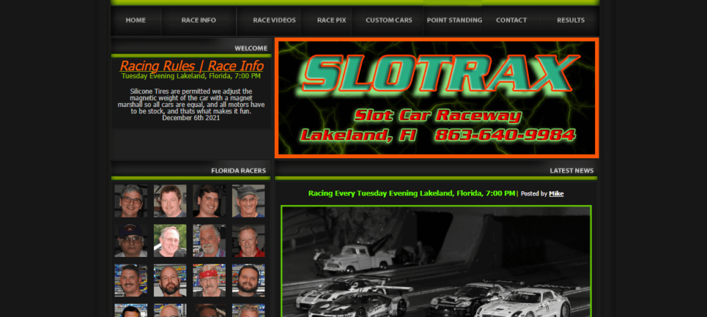 Homepage of Slotrax Slot Car Racing / slotrax.net