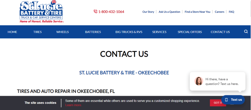 Homepage of St. Lucie Battery & Tire / slbatterytire.com