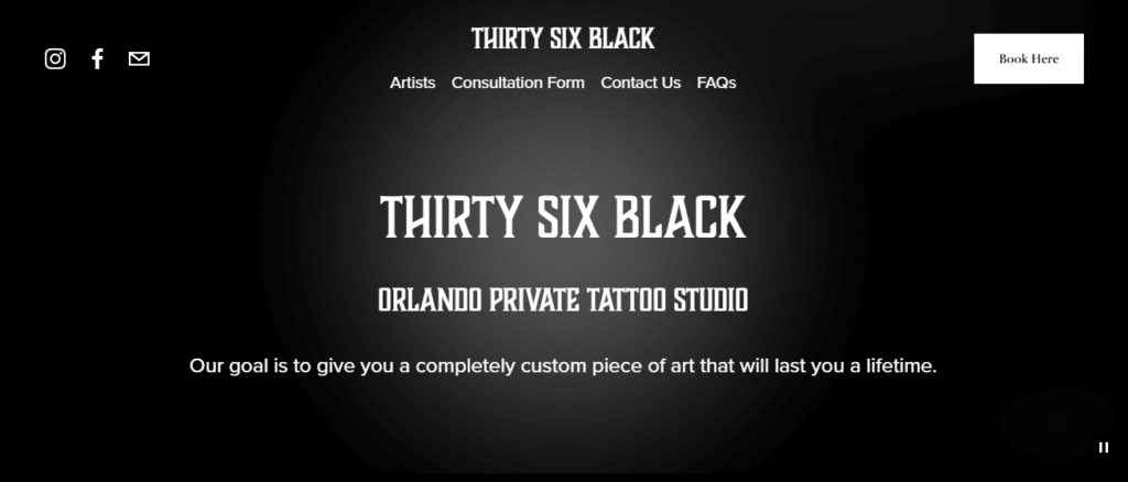 Homepage of Thirty-Six Black Art Collective / thirtysixblack.com