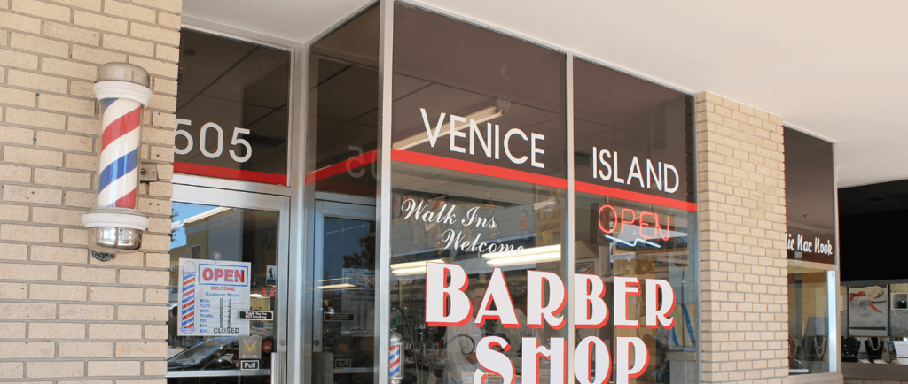 Homepage of Venice Island Barber / veniceislandbarbershop.com