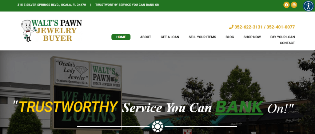 Homepage of Walt's Pawn / waltspawn.com