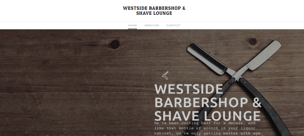 Homepage of WestSide Barbershop & Shave Lounge / westsidebarbershop.com