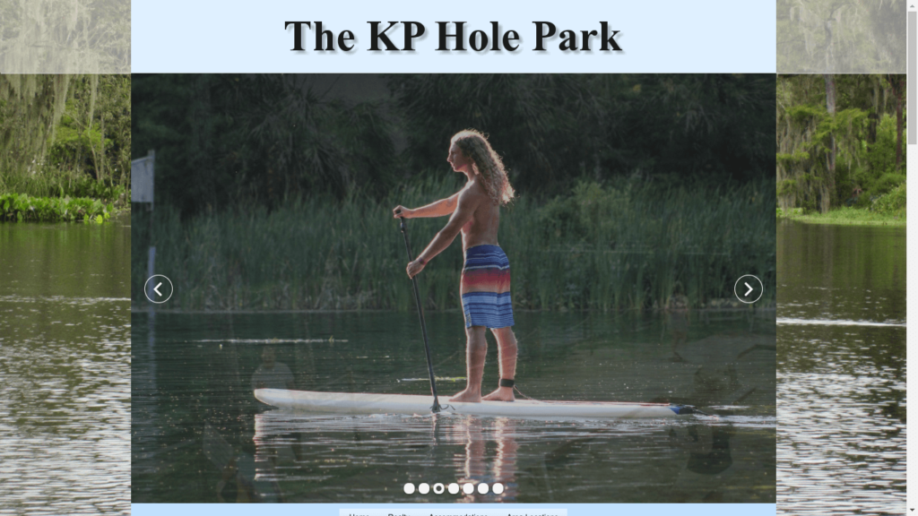 Homepage of KP Hole Park's Website / thekphole.com