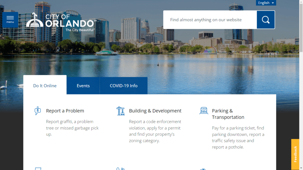 Homepage of Lake Eola Park Loop's Website / orlando.gov