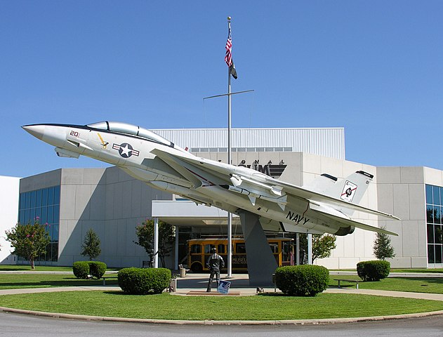 Exterior view of National Naval Aviation Museum / Wikimedia Commons / Greg Goebel
Link: https://commons.wikimedia.org/wiki/File:Grumman_F14_Tomcat,_Naval_Aviation_Museum,_Pensacola,_Florida.jpg
